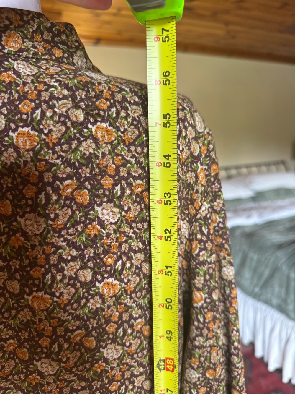 Natural Life Maxi Floral Boho Dress in Brown and Cream. NWT.  Size L - Picture 6 of 7